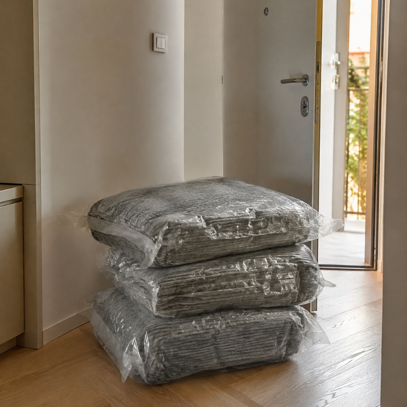 Divano Angolare Modulare 278 × 175cm | Velluto a Coste, Memory 35D